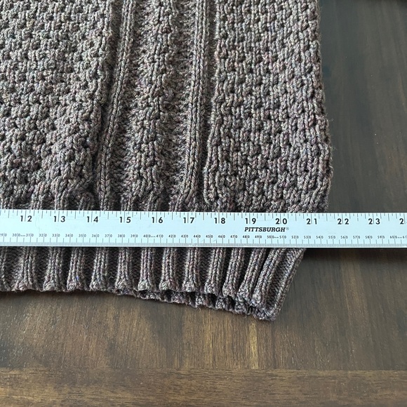 Chunky Knit Crewneck Sweater - Brown - Picture 9 of 13